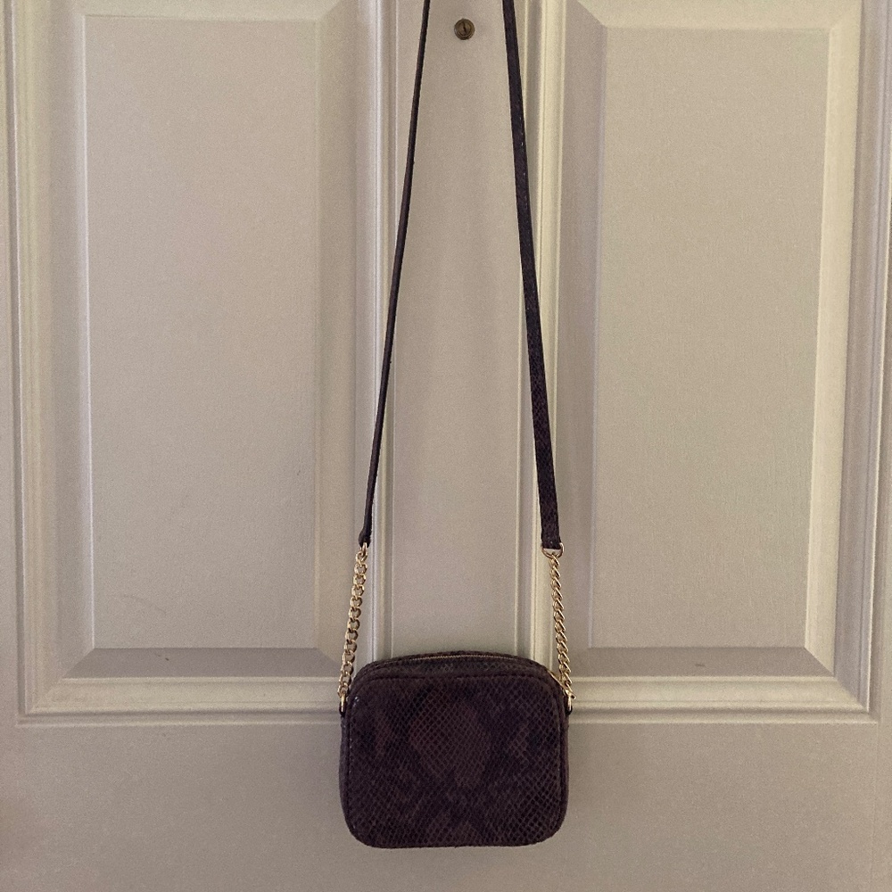 Michael Kors Purple Snake Embossed Leather Jet Set Crossbody Bag/32S12JSC1E/NEW - Picture 2 of 9